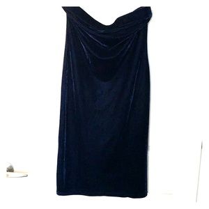 Dark Blue Velvet Dress